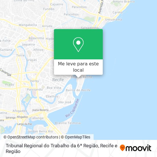 Tribunal Regional do Trabalho da 6ª Região mapa