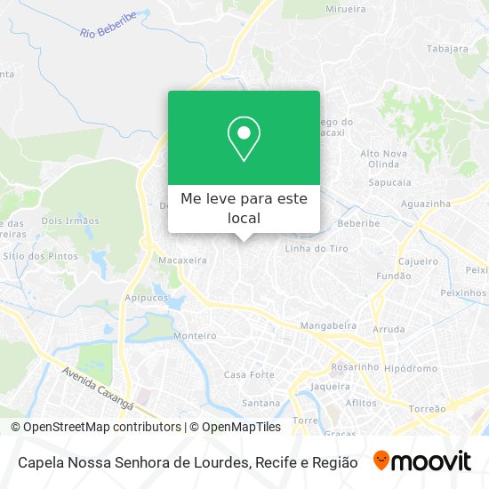 Capela Nossa Senhora de Lourdes mapa
