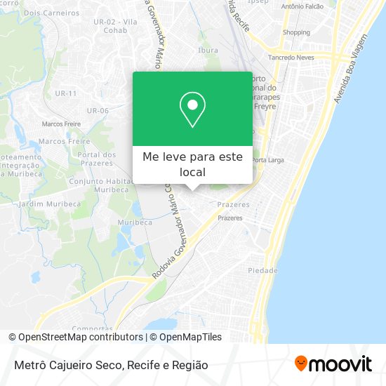 Metrô Cajueiro Seco mapa