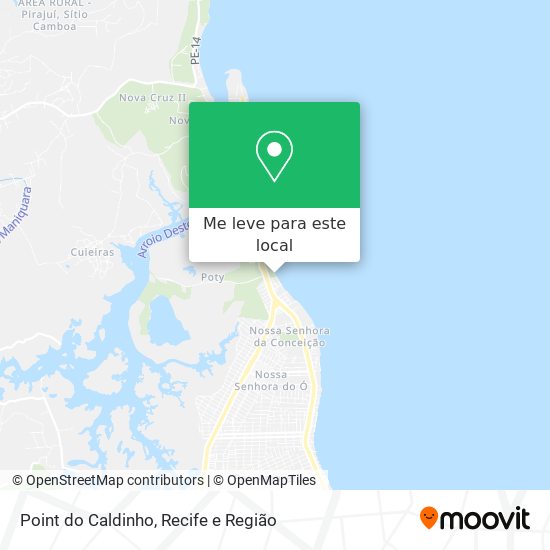 Point do Caldinho mapa