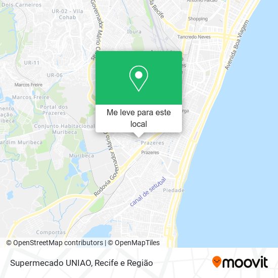Supermecado UNIAO mapa