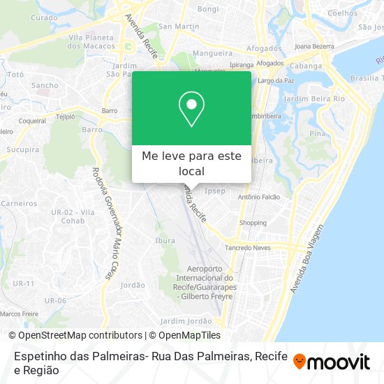 Espetinho das Palmeiras- Rua Das Palmeiras mapa