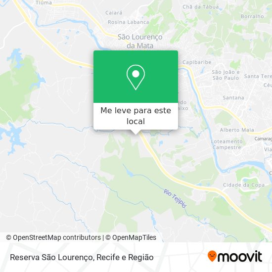 Reserva São Lourenço mapa