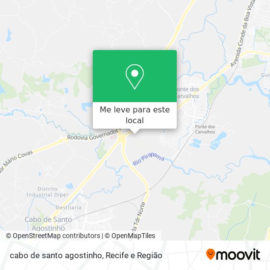 Como chegar até cabo de santo agostinho em Ponte Dos Carvalhos de ônibus?