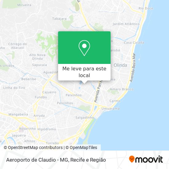 Aeroporto de Claudio - MG mapa