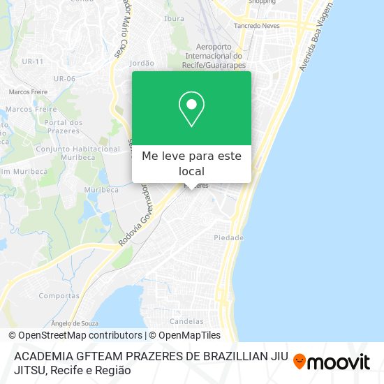 ACADEMIA GFTEAM PRAZERES DE BRAZILLIAN JIU JITSU mapa