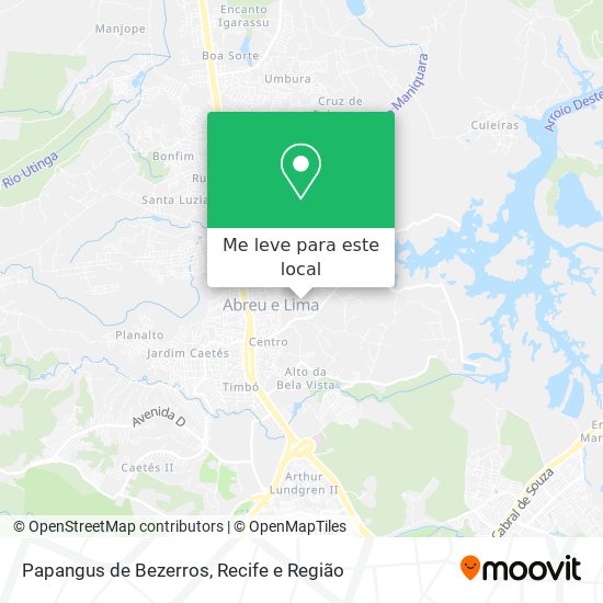 Papangus de Bezerros mapa