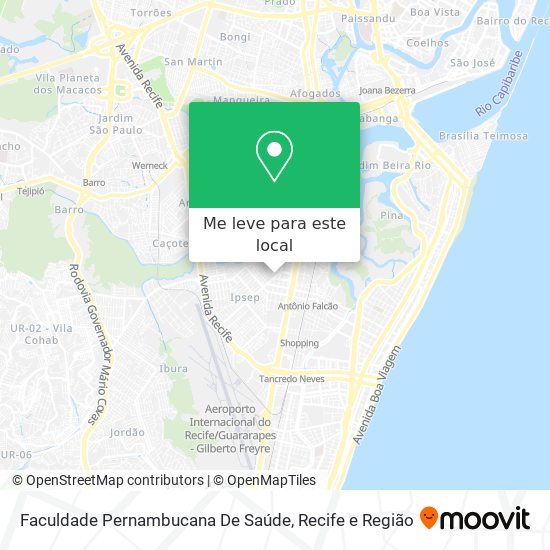 Faculdade Pernambucana De Saúde mapa