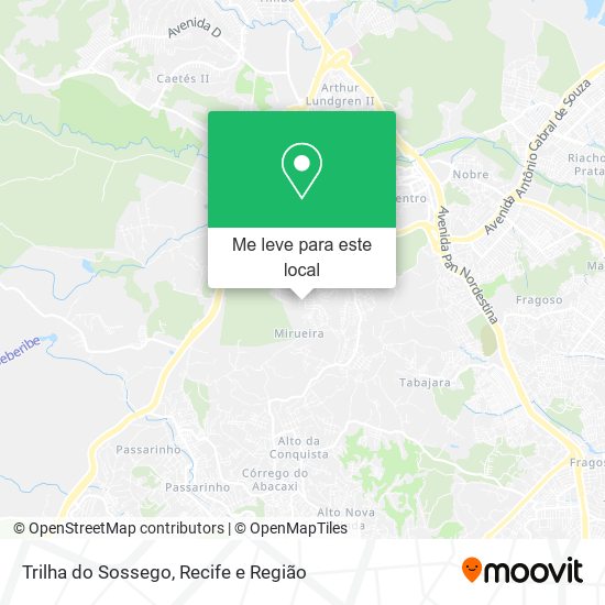 Trilha do Sossego mapa