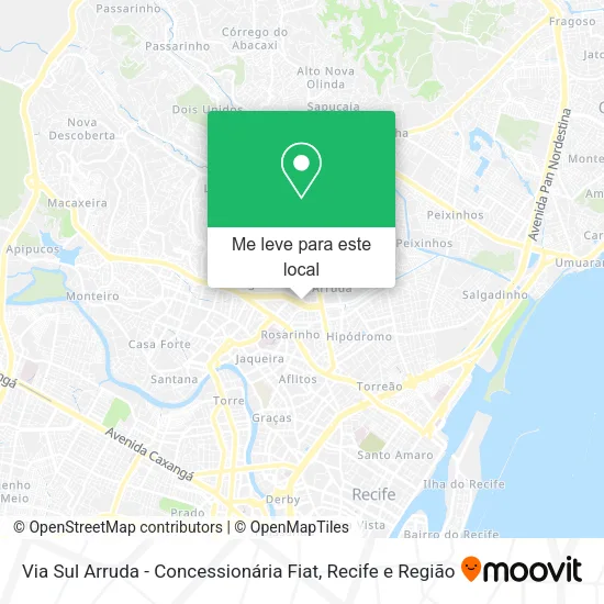 Via Sul Arruda - Concessionária Fiat mapa