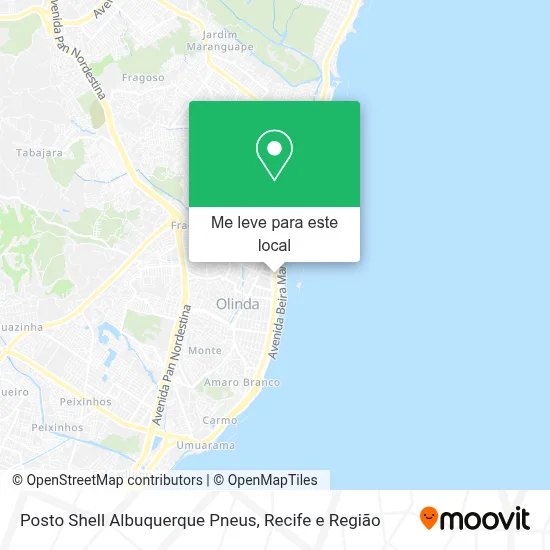 Posto Shell Albuquerque Pneus mapa