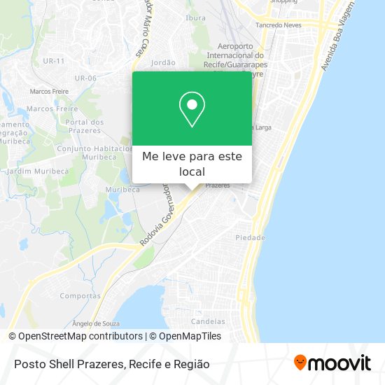 Posto Shell Prazeres mapa