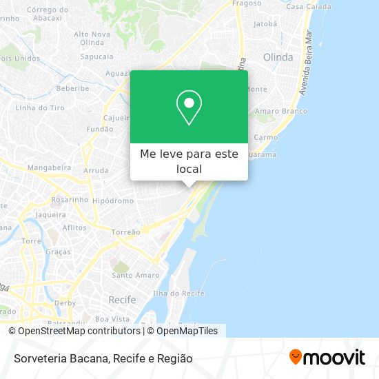 Sorveteria Bacana mapa