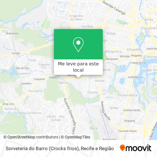 Sorveteria do Barro (Crocks frios) mapa