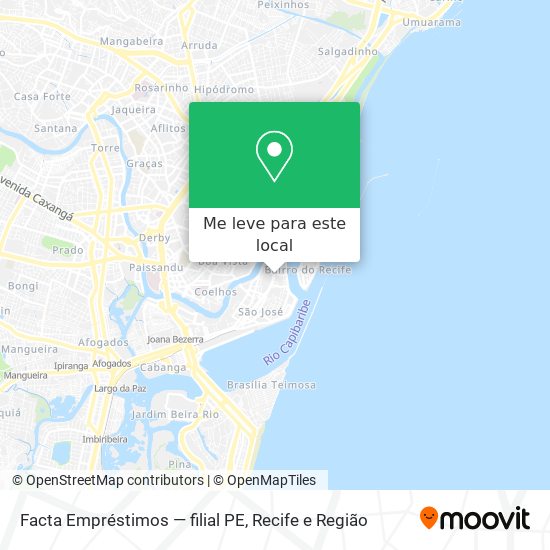 Facta Empréstimos — filial PE mapa