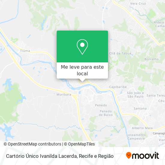 Cartório Único Ivanilda Lacerda mapa