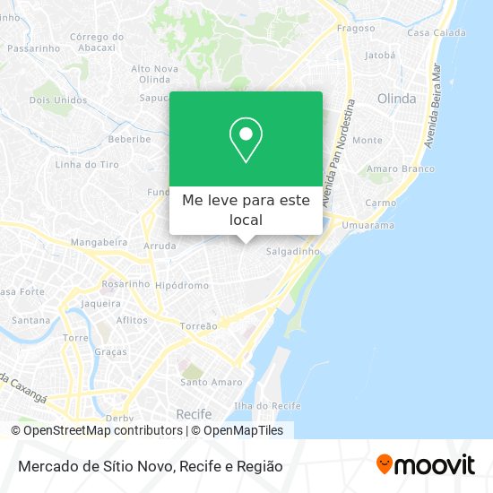 Mercado de Sítio Novo mapa