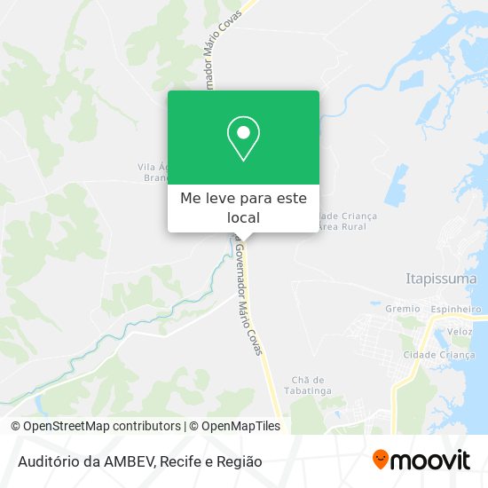 Auditório da AMBEV mapa