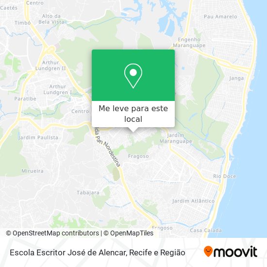 Escola Escritor José de Alencar mapa