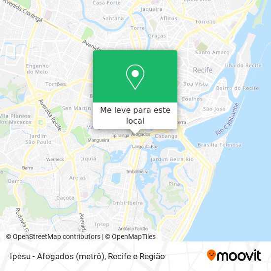Ipesu - Afogados (metrô) mapa