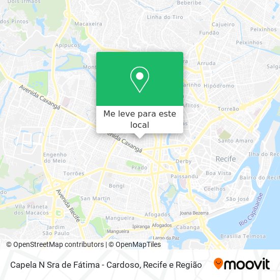 Capela N Sra de Fátima - Cardoso mapa