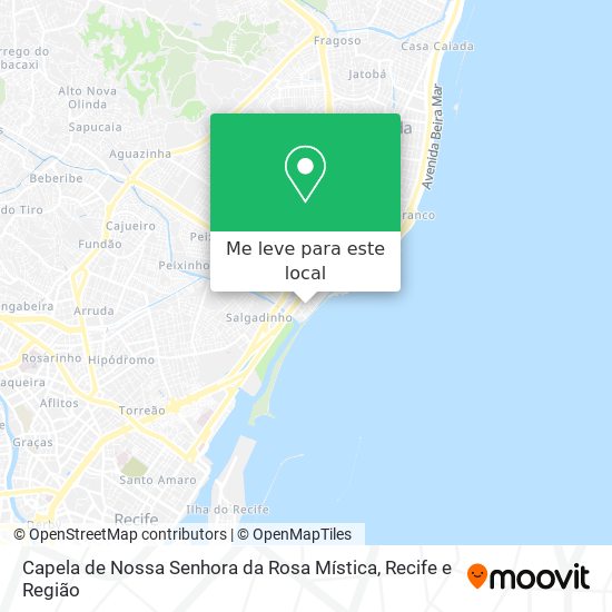 Capela de Nossa Senhora da Rosa Mística mapa