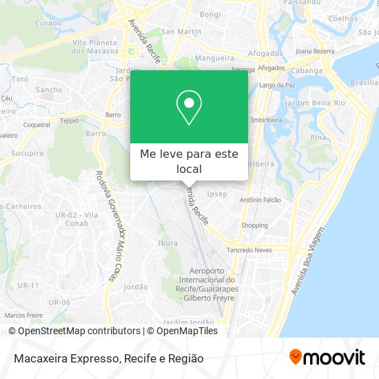 Macaxeira Expresso mapa