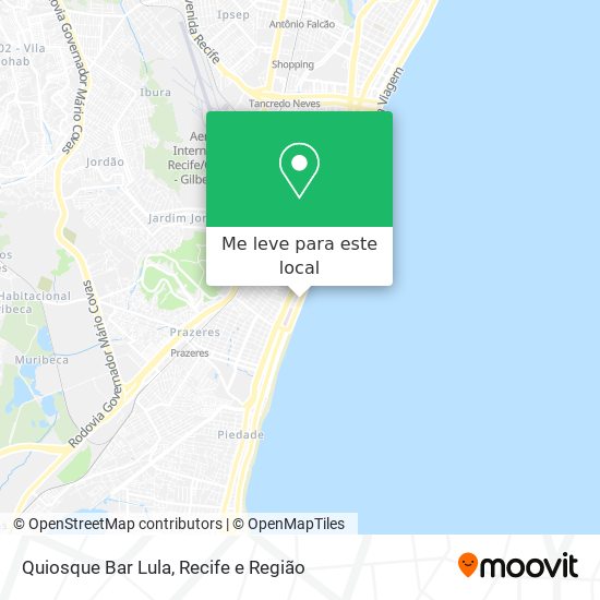 Quiosque Bar Lula mapa
