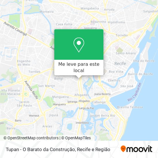 Tupan - O Barato da Construção mapa