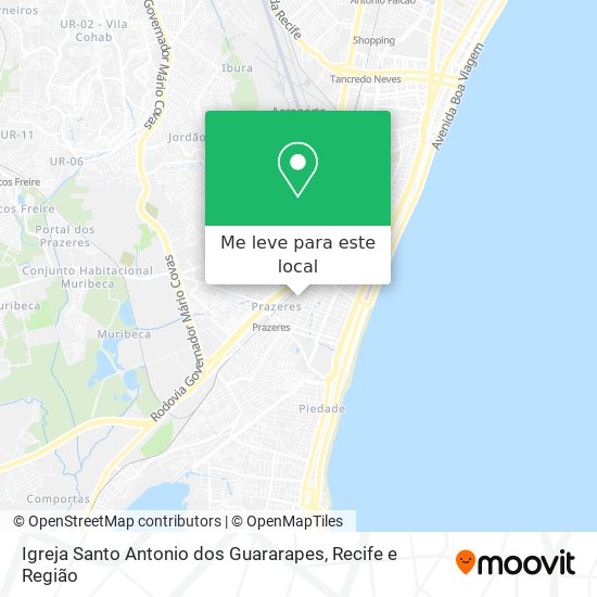 Igreja Santo Antonio dos Guararapes mapa