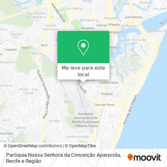 Paróquia Nossa Senhora da Conceição Aparecida mapa