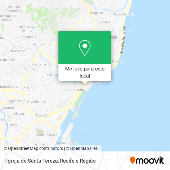 Igreja de Santa Tereza mapa