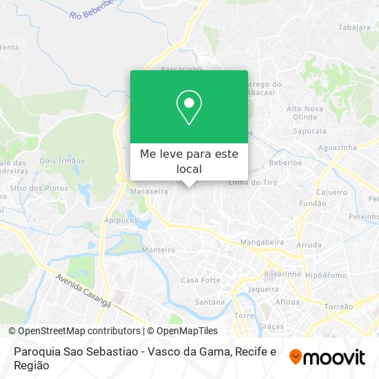 Paroquia Sao Sebastiao - Vasco da Gama mapa