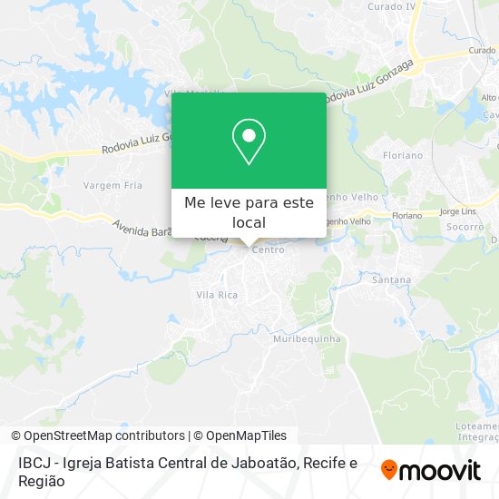 IBCJ - Igreja Batista Central de Jaboatão mapa