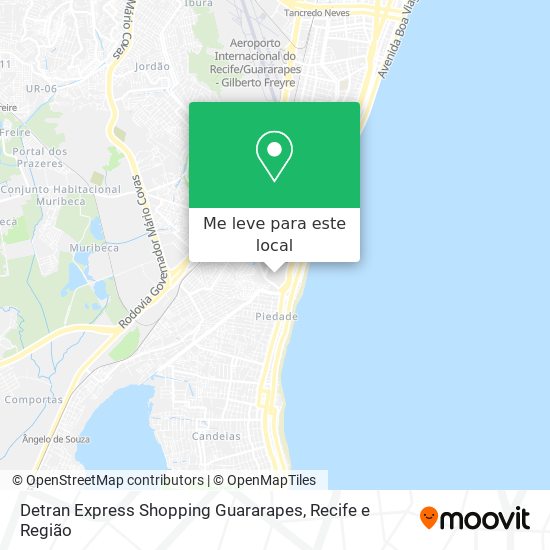 Detran Express Shopping Guararapes mapa