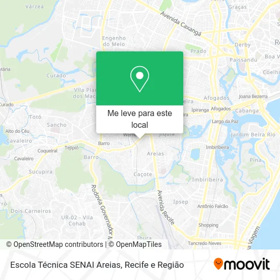 Escola Técnica SENAI Areias mapa