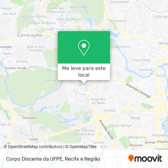 Corpo Discente da UFPE mapa