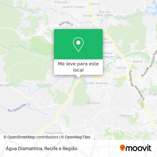 Água Diamantina mapa