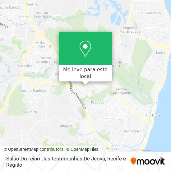 Salão Do reino Das testemunhas De Jeová mapa