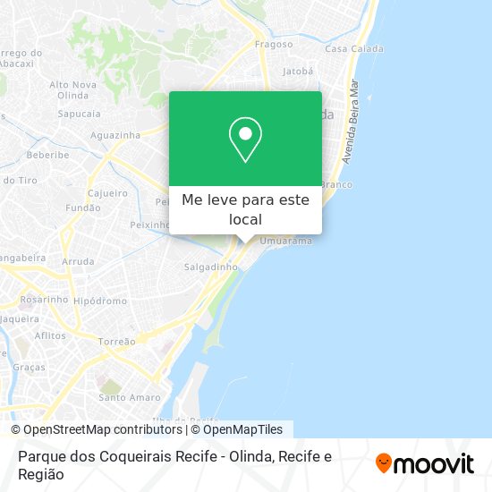 Parque dos Coqueirais Recife - Olinda mapa