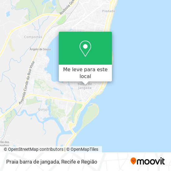 Praia barra de jangada mapa