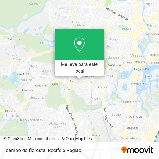 campo do floresta mapa