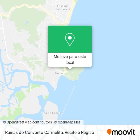 Ruínas do Convento Carmelita mapa