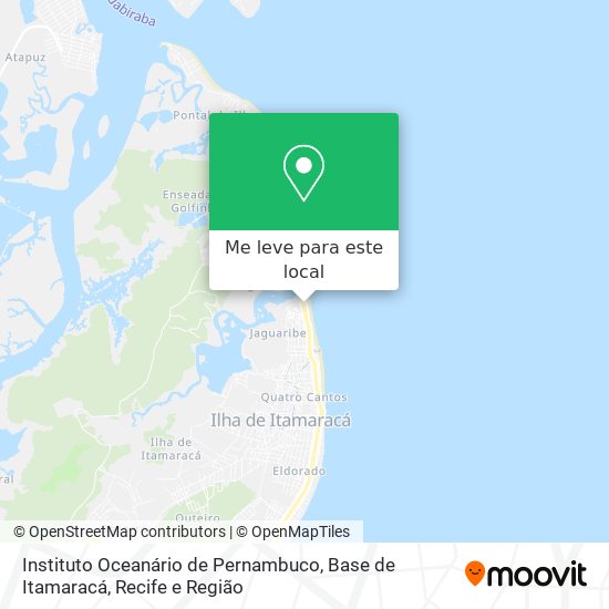 Instituto Oceanário de Pernambuco, Base de Itamaracá mapa