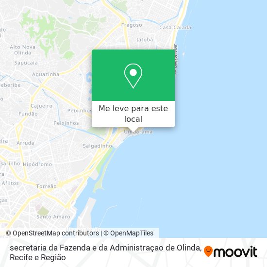 secretaria da Fazenda e da Administraçao de Olinda mapa