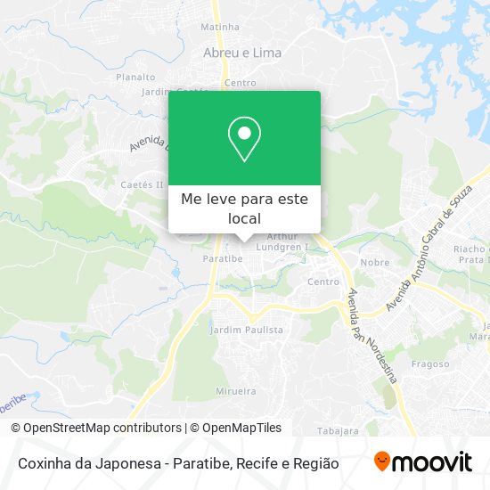 Coxinha da Japonesa - Paratibe mapa