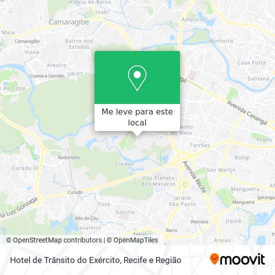 Hotel de Trânsito do Exército mapa