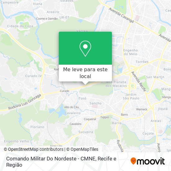 Comando Militar Do Nordeste - CMNE mapa