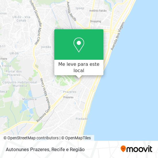 Autonunes Prazeres mapa