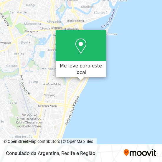 Consulado da Argentina mapa